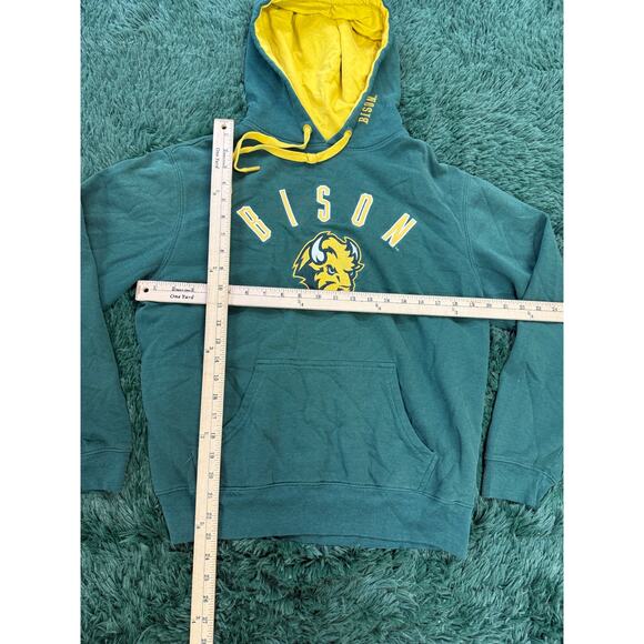 North Dakota State University Green & Yellow Pullover Sweatshirt Hoodie Unisex - Picture 3 of 8